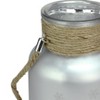 Northlight 10" Christmas Trees and Snowflakes Pillar Candle Holder with Handle - Matte Silver - 3 of 4