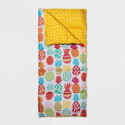 Photo 1 of Kids Printed Sleep Bag with Carrying Bag Pineapple - Sun Squad