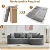 GustoWave 106" Modern Curved Sectional Cloud Sofa with Chaise Lounge, Modular Chenille Fabric Sleeper Couch, No Assembly Required - 3 of 4
