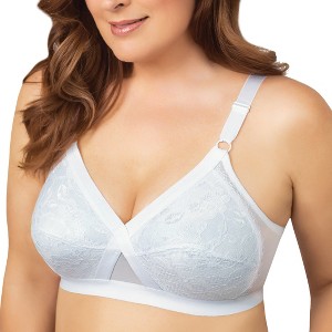 Collections Etc Instant Shaping by Plusform Lace Criss-Cross Soft Cup Bra - 1 of 4