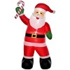 INFURNIC Party Decorations and Accessories 8ft Inflatable Santa Claus with Candy Cane for Christmas Display, Multicolored, 55"*33.5"*98.5" - 3 of 4