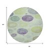 Artichoke Green And Purple Geometric Washable Indoor Outdoor Area Rug - 3 of 4