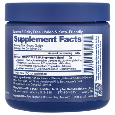 BodyHealth Perfect Amino™, Chocolate, 6.5 oz (184.5 g)