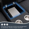 YOOCOZZ Sectional Sofa with Removable Ottoman, Reading Light, Charging Socket, Cup Holders, Storage Space - 3 of 4
