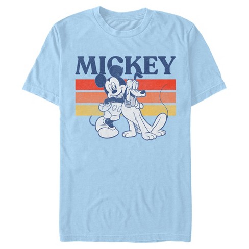 Men's Mickey & Friends Beach Ready Mickey Mouse T-shirt - Light Blue - X  Large : Target