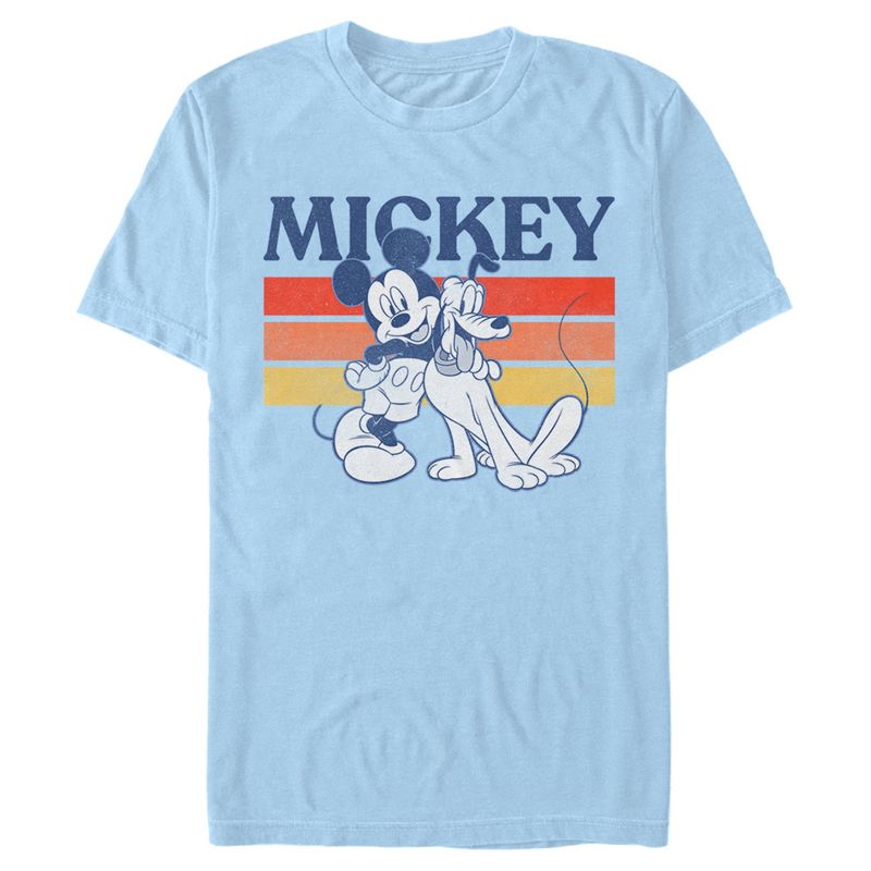 Men's Mickey & Friends Retro Pluto and Mickey Mouse T-Shirt, 1 of 5
