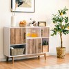 Costway Sideboard Storage Cabinet w/Storage Compartments Buffet TV Stand Coffee - 2 of 4