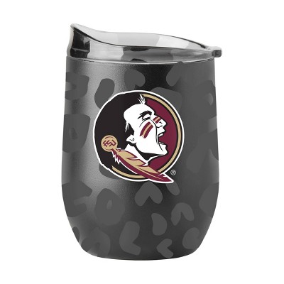 NCAA Florida State Seminoles 16oz Black Leopard Stainless Steel Wine Tumbler