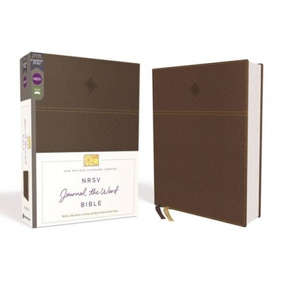 Nrsv, Journal the Word Bible, Leathersoft, Brown, Comfort Print - by  Zondervan (Leather Bound)