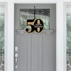 Big Dot of Happiness Adult 50th Birthday - Gold - Hanging Porch Birthday Party Outdoor Decorations - Front Door Decor - 1 Piece Sign - 2 of 4