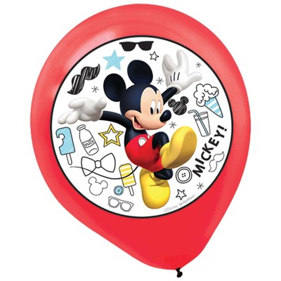 Birthday Express Mickey Mouse On The Go Latex Balloons - 5 Pack