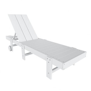 WestinTrends Ashore Modern Poly Reclining Chaise Lounge With Wheels - 1 of 4