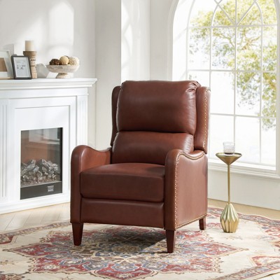 Jade Genuine Leather Cigar Chair Recliner | Karat Home