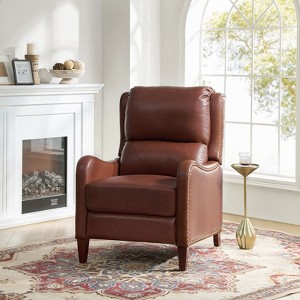 Jade Genuine Leather Cigar Chair Recliner | Karat Home - 1 of 4