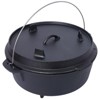 SEVOBAL Grill Cookware Outdoor Camping Pot with Skillet Lid for Group Cooking and Campfire Use Area, Black, 11"*11"*8.2" - 2 of 4