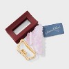 Mixed Shape Abstract Claw Hair Clip Set 3pc - Universal Thread™ Gold/Maroon/Pink - 2 of 3