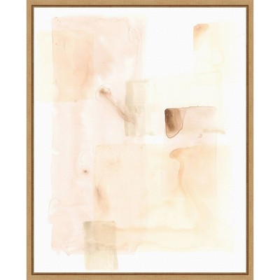 Liquid Chiffon I Abstract Beige and Light Brown Canvas Art