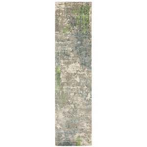 Oriental Weavers Formations 70007 Blue/ Green Indoor Area Rug - 2'6" x 10' - 1 of 4
