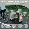RISOKEYS 16-Inch Foldable Pet Bike Trailer - with Universal Hitch & All-Terrain Wheels, Portable for Road Trips and Daily Rides,for Small Dogs - 2 of 4