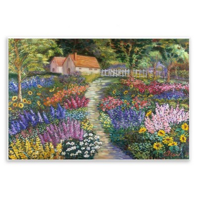 Stupell Industries Floral Cottage Gardens, 15" x 10"