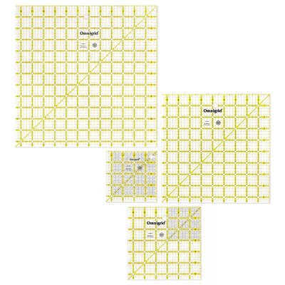 Omnigrid Square Quilting Ruler Value Pack (4-1/2, 6-1/2, 9-1/2 &  12-1/2) & Reviews