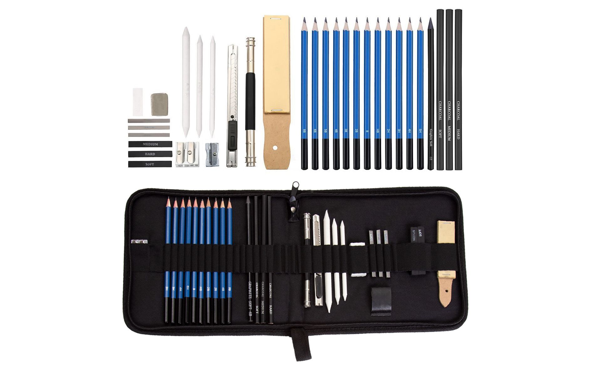 Premium Artist Pencils Sketch Kit (33 Pack)
