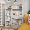 Kids Bookshelf and Toy Storage Organizer, 3-Tier Toddler Bookshelf Wooden Bookcase, 5 Cube Double Sided Toy Storage Display,for Kids Room - 2 of 4