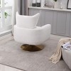 Classic Mid-Century 360-Degree Accent Chair Swivel, Accent Chairs Modern, Swivel Chairs With Upholstery, Swivel Chairs Accent-Cuddlewood - 3 of 4