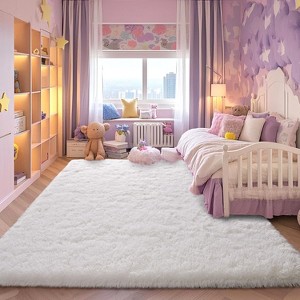 Super Soft Shaggy Rugs Fluffy Carpet, Modern Plush Area Rug for Living Room Bedroom Kids Room - 1 of 4