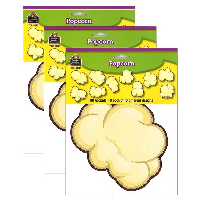 Teacher Created Resources Popcorn Accents 30 Per Pack 3 Packs (TCR5287-3)