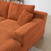 87" Oversized Sectional Sofa Bed with Double Lounge Chaise, Plush Corduroy Sofa Bed, No Assembly, Cloud-Like Comfort for Living Room & Bedroom - 4 of 4