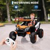 Kids Electric UTV 12V Ride On Truck - 4 Spring Suspension, EVA Tires, Double Open Doors, Bluetooth, LED Lights, Safety Belt for Ages 3-8 - 2 of 4