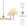 Modway Wave Squiggle 4-Light Pendant Light – Brass Modern Ceiling Fixture with Curved Arms and Artistic Mid-Century Style - 2 of 4