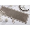 Saro Lifestyle Luxurious Sparkle Beaded Table Runner, 13"x35, Gray - 2 of 2