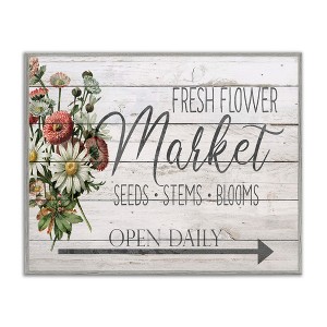 Stupell Industries Planked Style Fresh Flower Market, 20" x 16" - 1 of 4