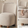 NixBex Modern Low Back Accent Chair Upholstered Armless Living Room Chairs, Round Pine Wood Feet for Small Living Spaces, Bedroom - 3 of 4