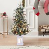 GustoWave Christmas Tree,3 Ft Pre-Lit Artificial Christmas Trees with Potted Base,Snow Flocked Small Christmas Tree,Christmas Decoration - 2 of 4