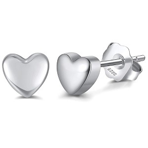 Heart Earrings for Women by Ginger Lyne 6mm Gold Plated Sterling Silver Stud Earrings - 1 of 4