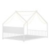 Sapphtopaz Metal House Bed Frame for Kids with Roof & LED Floor Platform Bed with Sturdy Frame for Kids Bedroom,Playroom,Nursery - 3 of 4