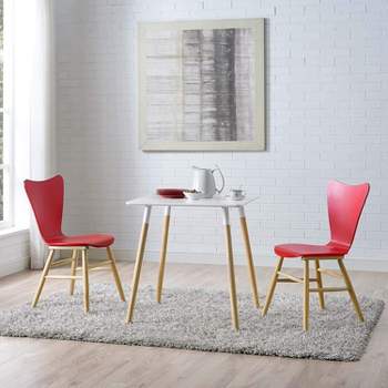 Modway Cascade Dining Chair Set of 2 Red