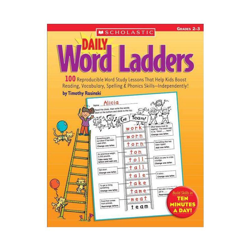 Daily Word Ladders: Grades 2-3 - by  Timothy Rasinski & Timothy V Rasinski (Paperback), 1 of 2
