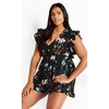 Women's Plus Size Fee Print Playsuit - black | CITY CHIC - image 3 of 4