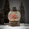 12"H Sullivans Christmas Cardinal Scene LED Lantern, Multicolor, Indoor Christmas Decor - 3 of 4