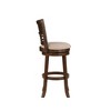 New Classic Furniture, Gia 29" Solid Wood Swivel Bar Stool with Fabric Seat in Cherry, Red - 3 of 4