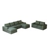 Oversized Corduroy Cloud 6-Module U-Shaped Sectional Sofa with Chaise - 4 of 4