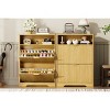 31.6" Shoe Storage Cabinet with Flip Drawers and Adjustable Shelves, Modern Entryway Organizer for 16-20 Pairs-3irtyhousy - 3 of 4