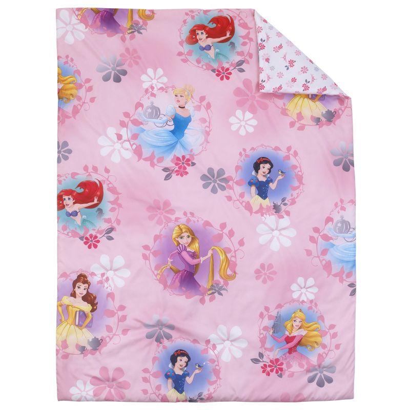 Disney Pretty Pretty Princess Pink, Blue, and Yellow 4 Piece Toddler Bed Set, 2 of 7