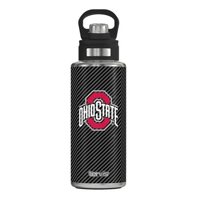 NCAA Ohio State Buckeyes 32oz Carbon Fiber Stainless Steel Water Bottle
