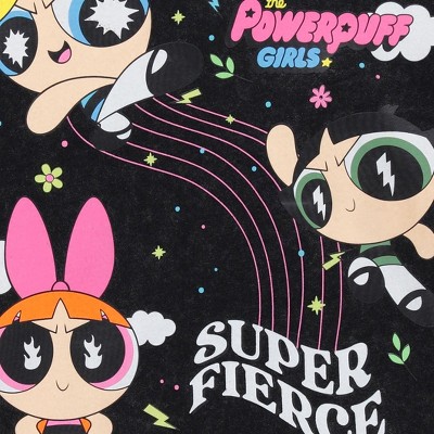 The Powerpuff Girls Ladies Powerpuff Girls Tiedye Sweatshirt - Powerpuff Girls Crewneck Sweatshirt - Blossom Bubble and Buttercup Sweatshirt (Black Wash, Large) — фото 5