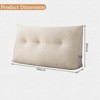 Bekrvio Multiple Sizes Headboard Pillow Wedge Reading Support Backrest Cushion with Pocket & Removable Cover for Bed Sofa Daybed - 3 of 4
